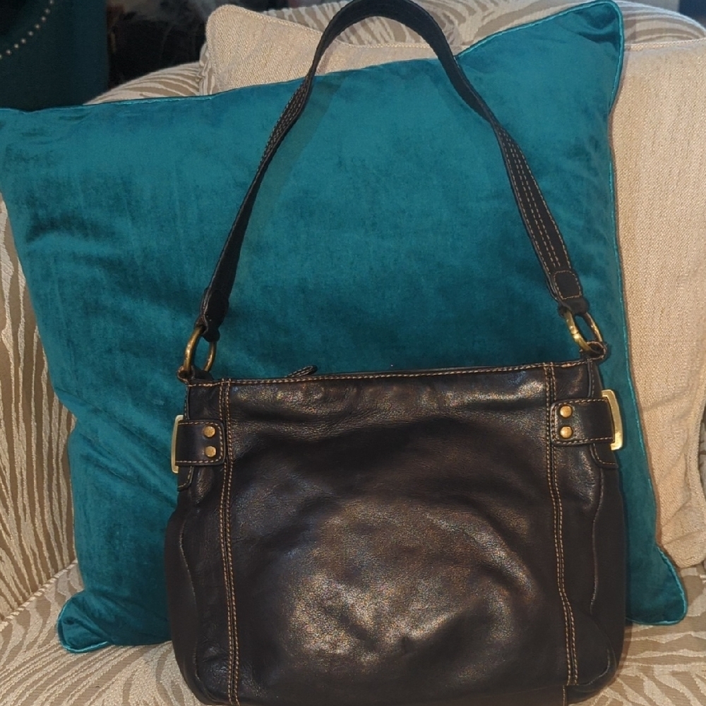 Wilson's Black Leather Shoulder Bag